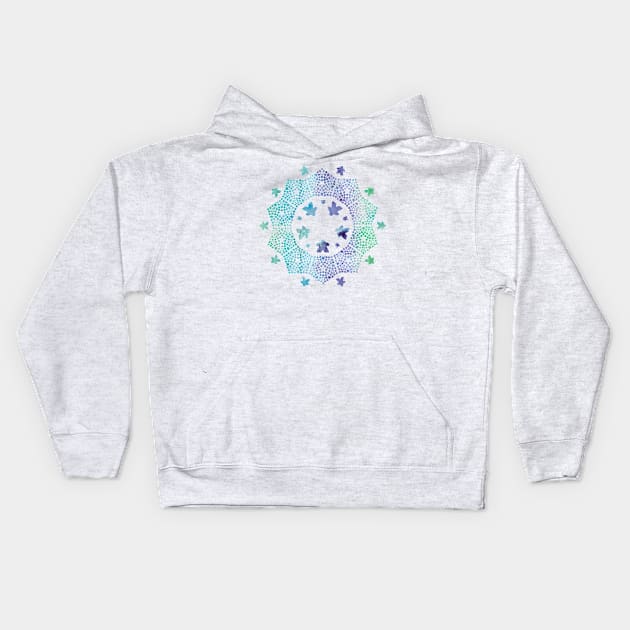 Meeple Mandala Kids Hoodie by east coast meeple